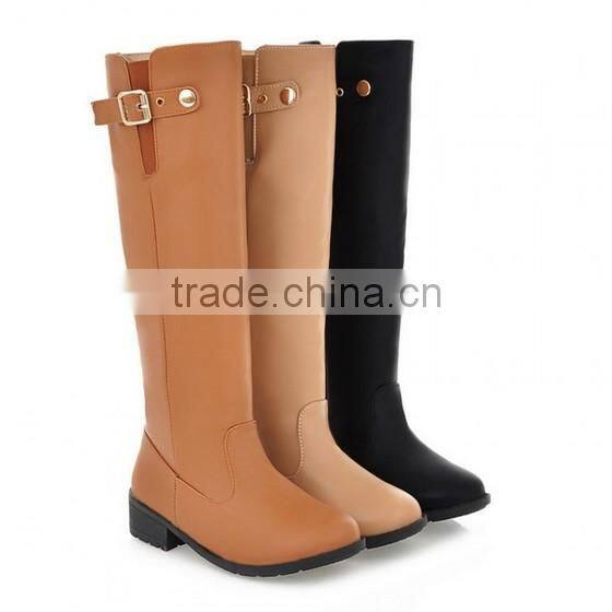 2016 best selling women fancy winter black suede leather over knee boots CP6600