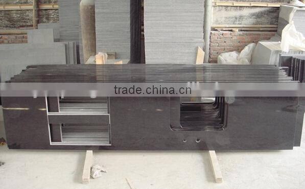 High Quality G684 Chinese black with watery spot Granite kitchen Countertop, Bath tops,Vanity tops