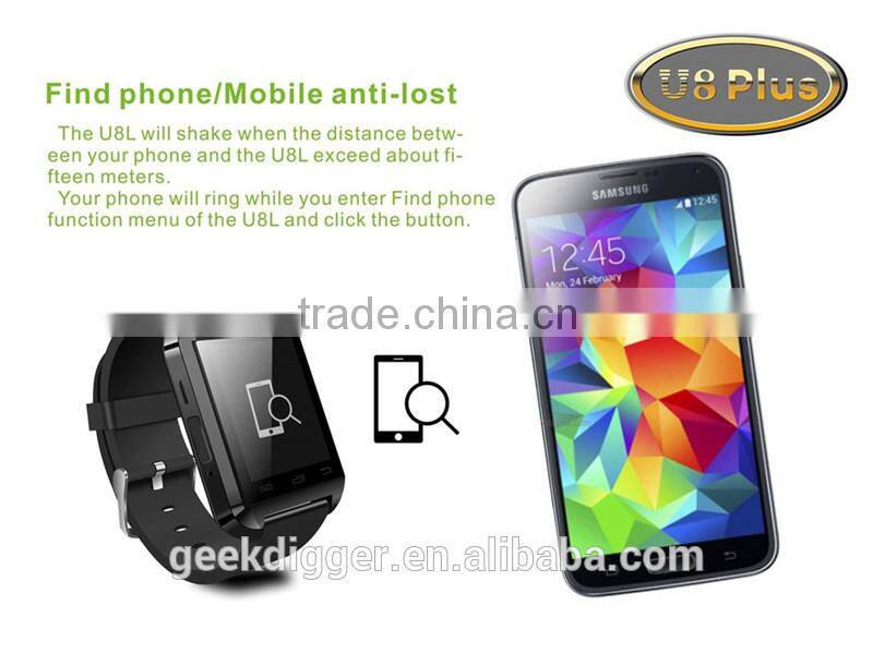 U watch u8+ Bluetooth Wrist Watch Fashion Smartwatch-White