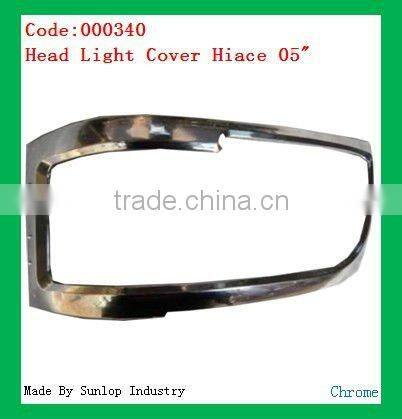 toyota body part #000340 hiace headlights cover chrome headlamp cover for toyota hiace