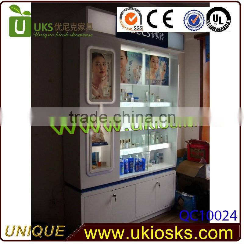 High glossy cosmetic shop design,cosmetic shop furniture design,cosmetic shop counter design