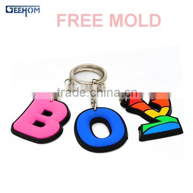 custom shape letter keyring
