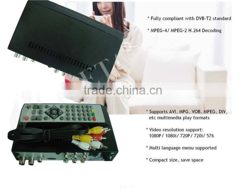 Full Digital Global DVB-T2 TV Receiver with Multi-function