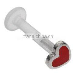 Acrylic flexible push-in labret studs body piercing jewelry