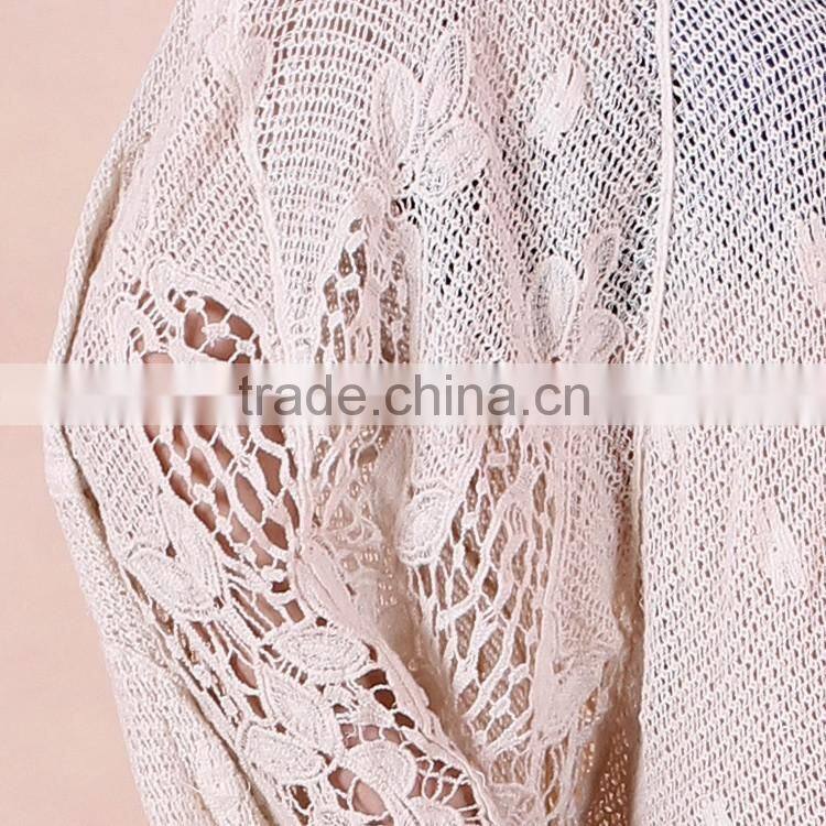 Hot Selling Knotted Top Crochet Top Latest Fashion Long Top Design