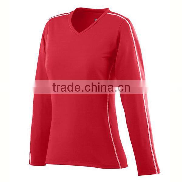 low price plain long sleeve cheap volleyball uniforms