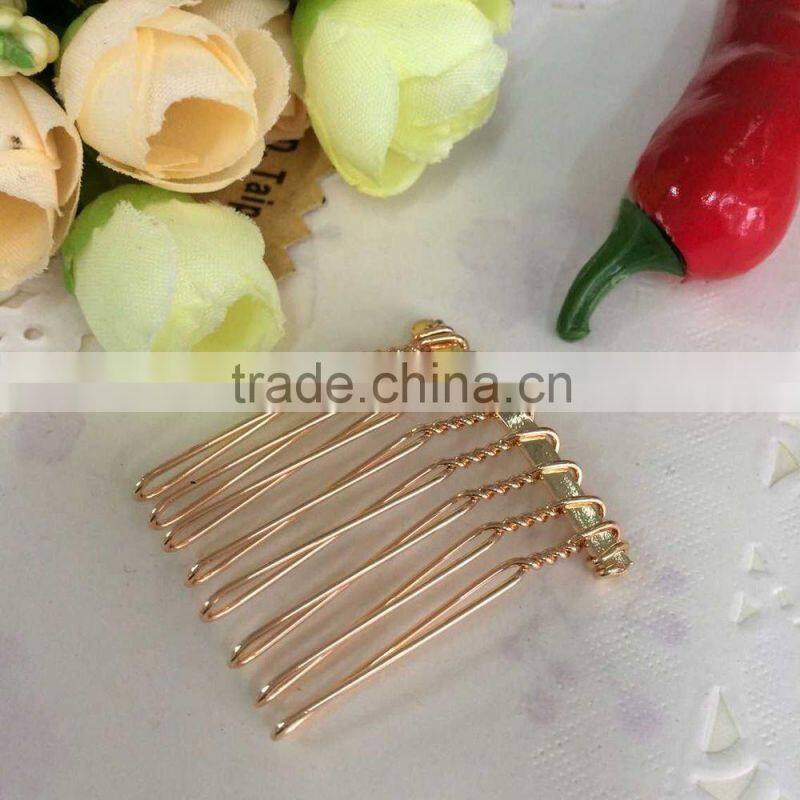 Silver ,gold ,black Metal Hair Combs with Teeth for hair accessories 4 Size