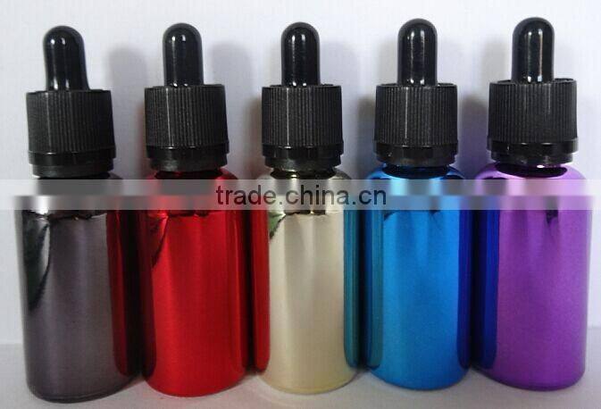 1 Oz Specialty Multi-Fade Cosmic Boston Round glass e-liquid bottle with Red CRC Dropper