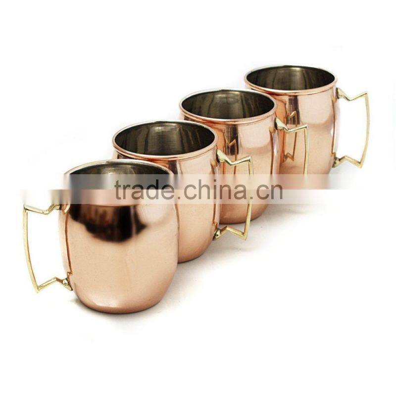 16oz Stainless Steel Moscow Mule Mug , Moscow Mule Copper Plated
