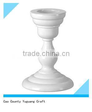 2015 high quality handmade black wooden candle holder for home decoration