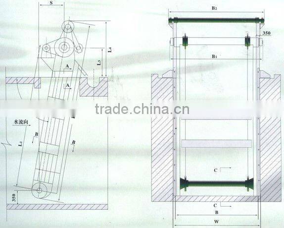 ZSB Turn brush nets deck type bar screen machine