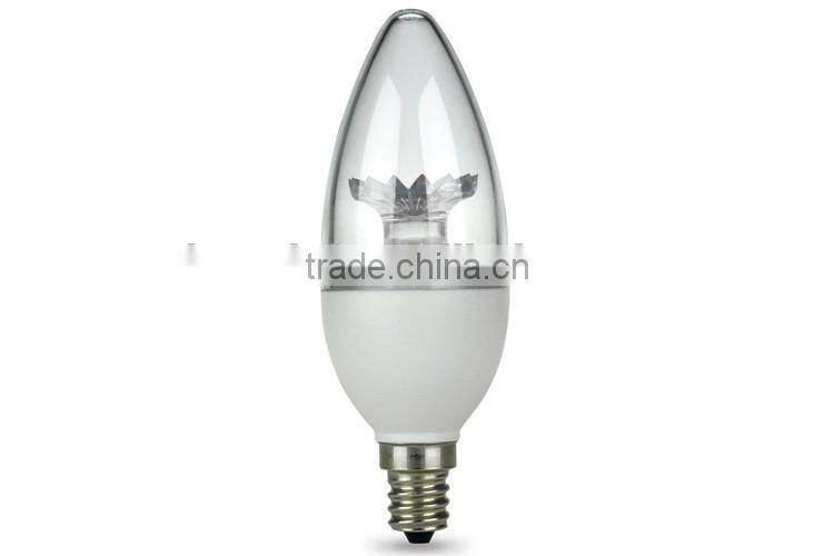 A38 500LM 6W EQUAL TO 40W E11 FLAME CANDLE CRYSTAL BULB FOR CANADA