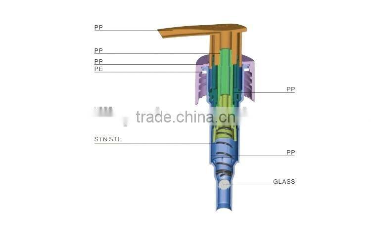 Twist locked plastic shampoo dispenser 24mm 28mm