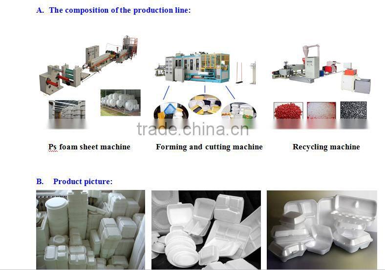 fully automatic machine to make food containers with robot