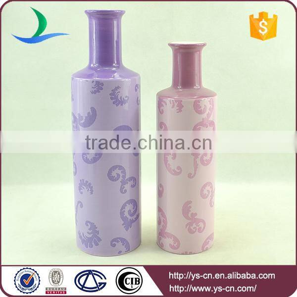 Beautiful ceramic decal decorative vase