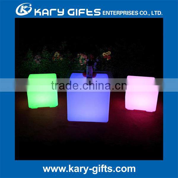 Plastic LED Light Cube Chairs Ottoman Furniture LED Cube Furniture