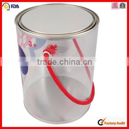 wholesale gift metal top pvc packaging box