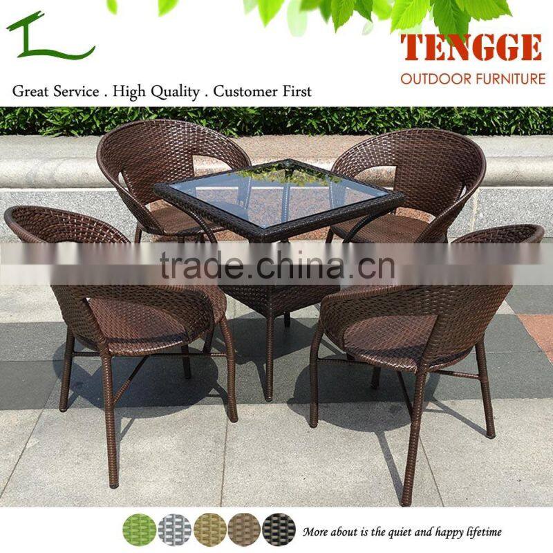TG-8070 Good price 2 seater outdoor rattan table and chair