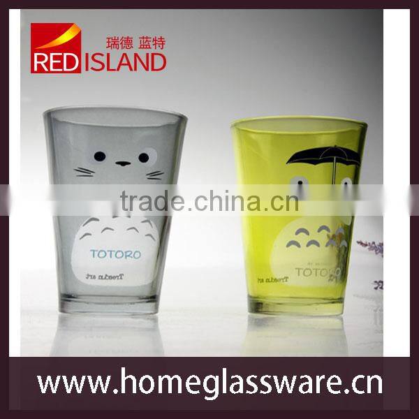 glass manufactory supply design color tumbler drinking glass cup
