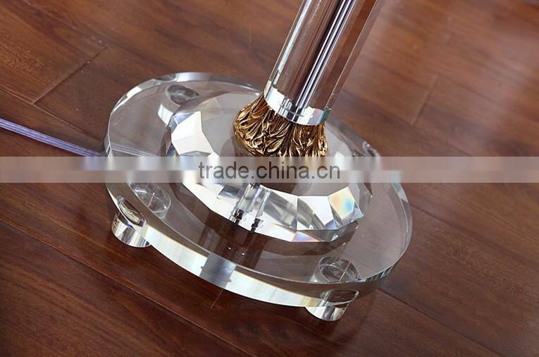 Clear K9 crystal lucky apple design white color lampshade floor lamp