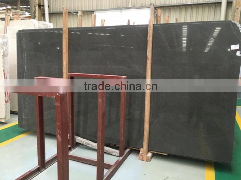 Import polished pietra grey marble slabs