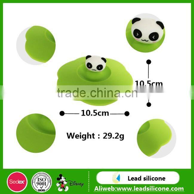 Food Grade Silicone Rubber Coffee Cup Lid, Custom Cartoon Silicone Cup Cover