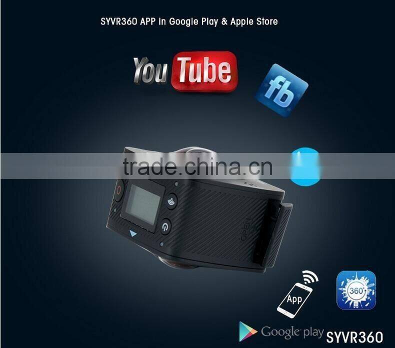 High Quality Waterproof 360 Degree Full View Video Camera VR HD Dual Lens Mini Go pro HD Sports Camera