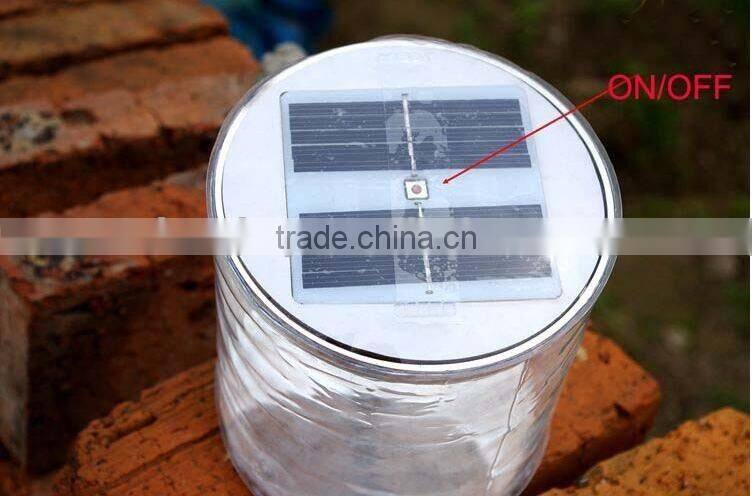 Factory Direct Sale Foldable Solar Inflatable Camping LED Lamp Outdoor Waterproof Portable Camping Colorful Night Light