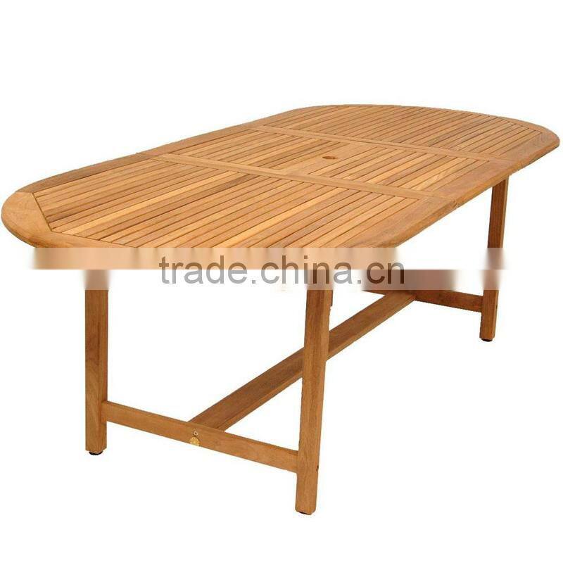 2016 Hot Sale all weather slab oval solid wood dining room teak wood table set