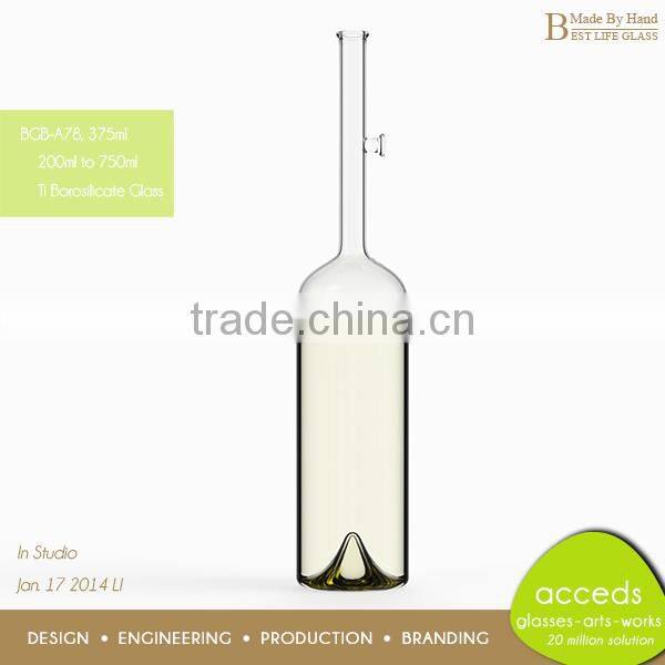 Wholesale Borosilicate Special Fancy Glass Wine Bottles