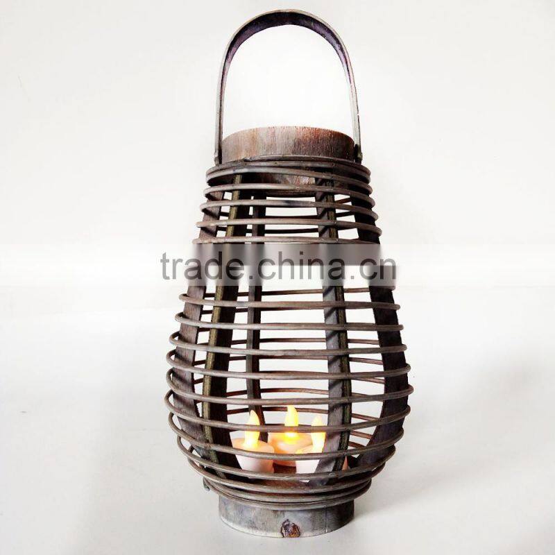 Wooden lanterns are multi-style LED candles