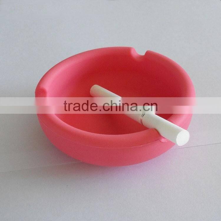 Hot selling promotional gift silkscreen printing round silicone ashtray