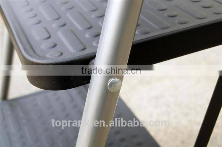 High quality household folding 4 step ladder with safety rail