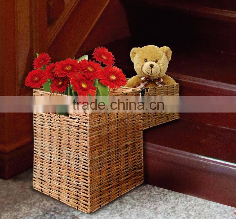wholesale large willow House stair storage baskets or wicker step basket