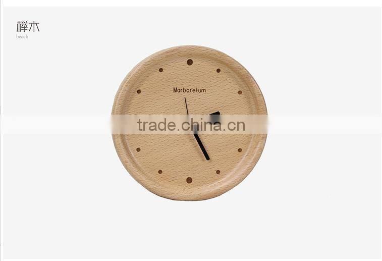 simple hot sale solid wood decorative wall digital clock