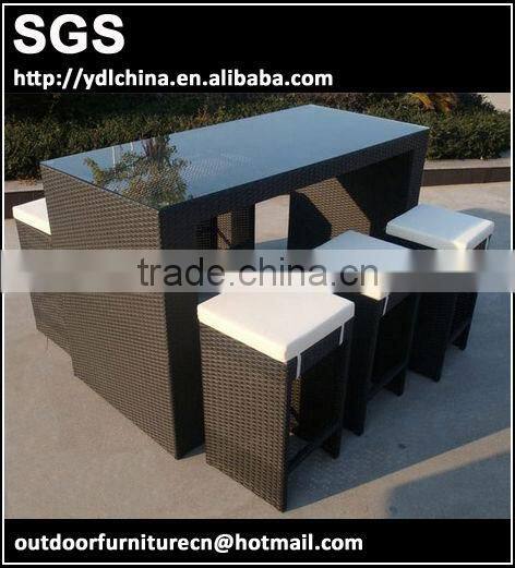 high quality rattan outdoor bar table