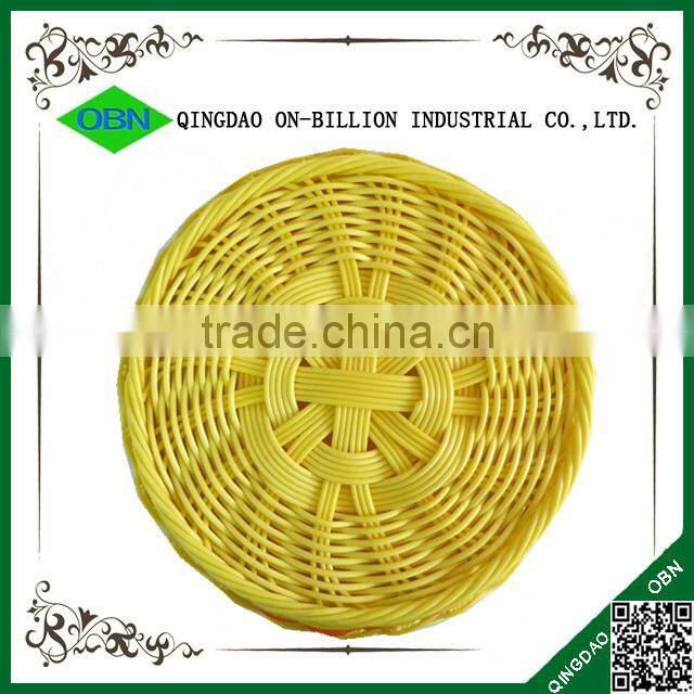 Cheap woven decorative colored fruit plastic pe rattan basket