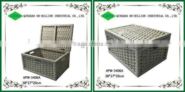 2014 New design large paper rope container storage vintage basket