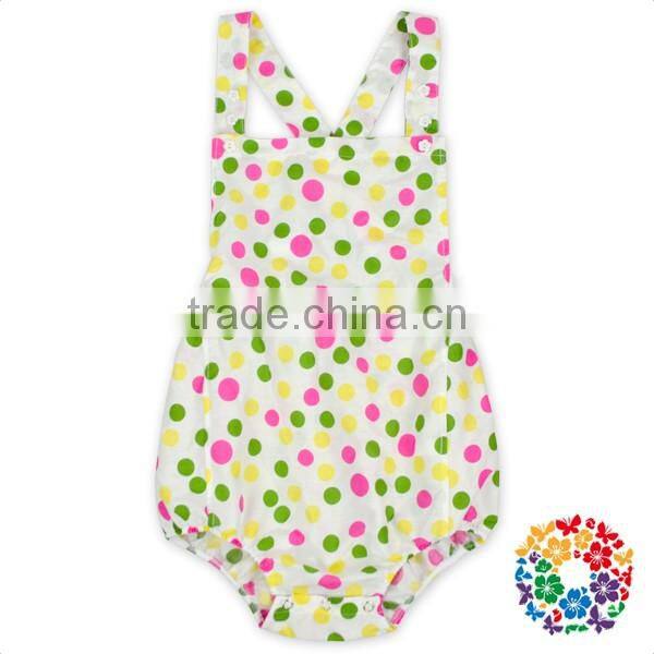 Toddler Kids Polka Dots Suspander summer Jumpsuit Baby Bubble White Baby Rompers