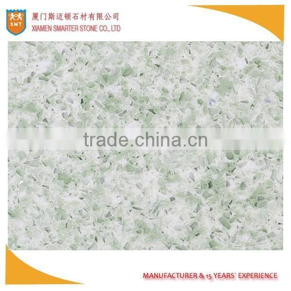 China Yellow Artificial Quartz Stone Slab