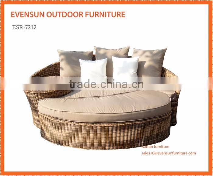 Rattan outdoor furniture Garden Patio Folding Double Sunbed