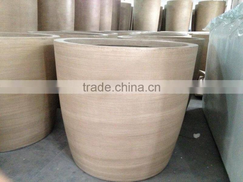 large fiberglass clay outdoor tree pot