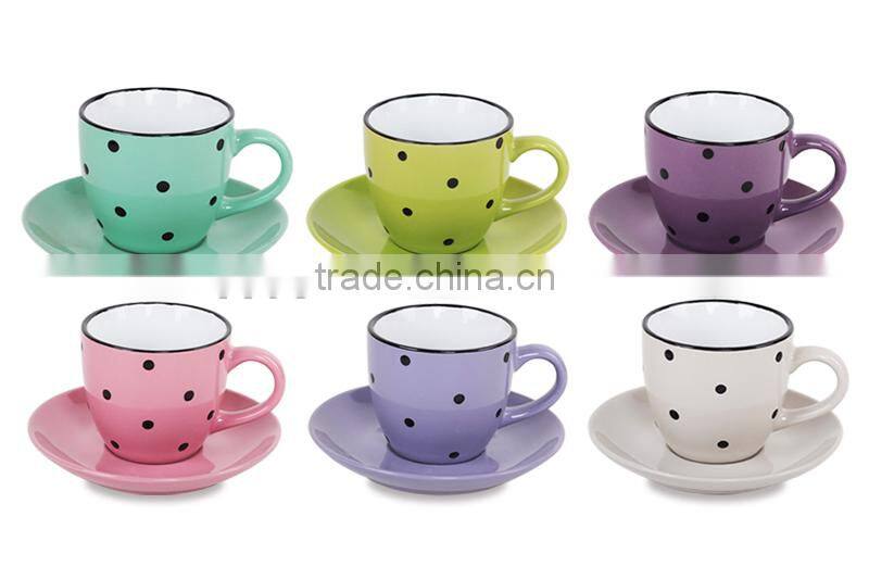 cup and saucer ceramic china/3oz stackable expresso cup&saucer