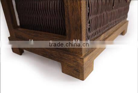 Multi PP drawer paulownia storage cabinet