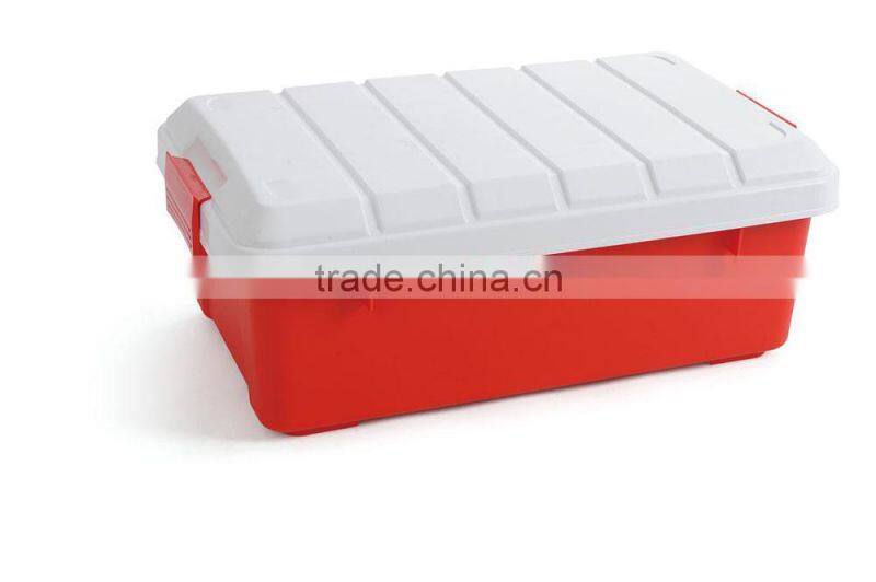 46L plastic car storage box /tool box/car trunk with lock