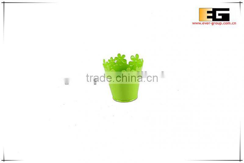 Galvanived round shape plant pot