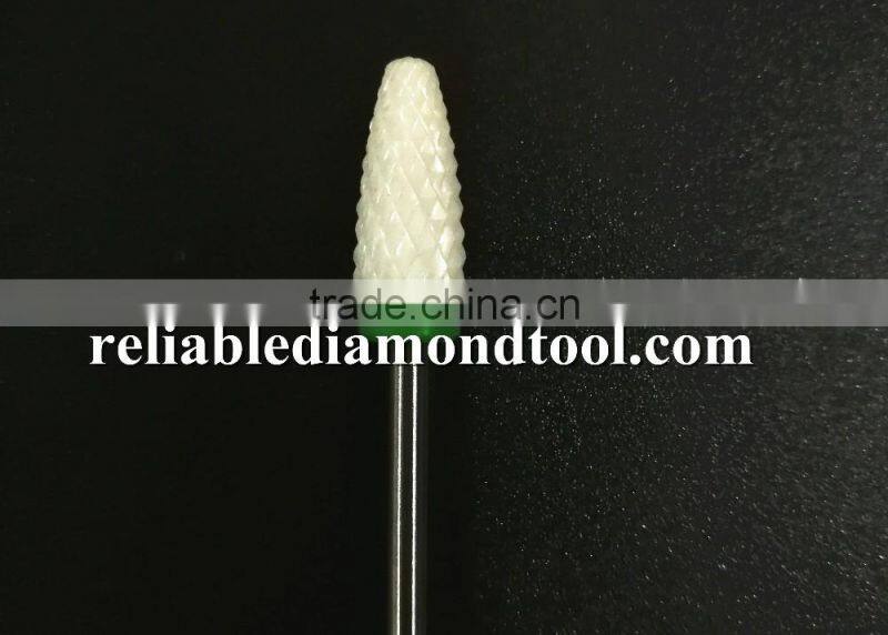 Shank Diameter 2.3mm Course Type Ceramic Burr For Nail 1 Piece Huaxing Flame Head Huaxing Head Diameter