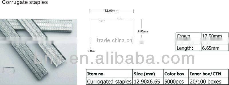 Office quality mini coppered staples 64