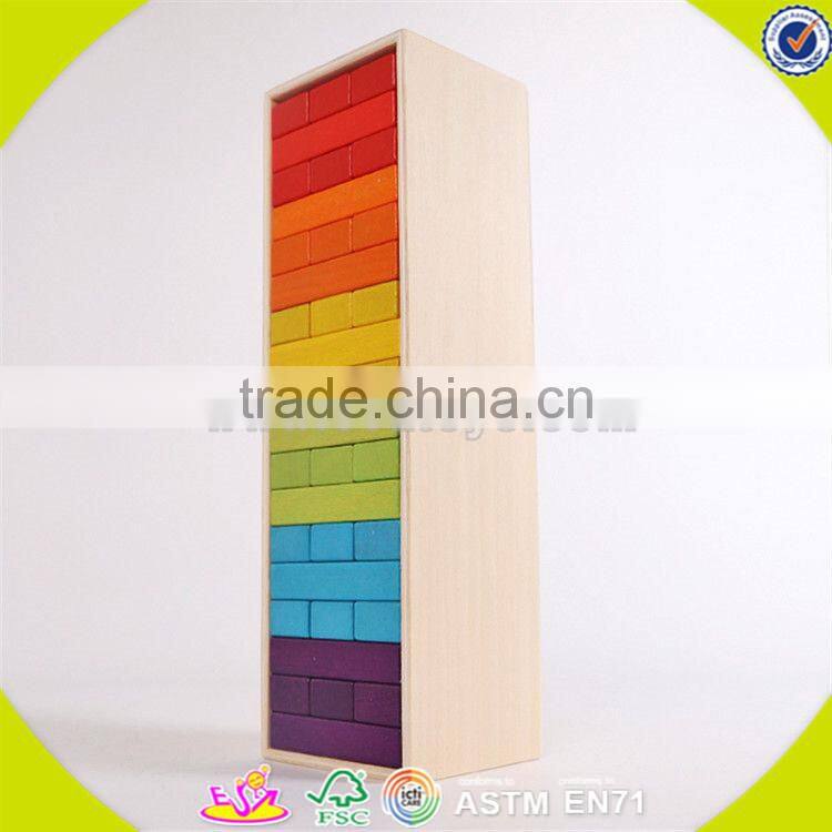 Wholesale intelligent wooden baby building blocks toy creative wooden baby building blocks toy for fun W13D143