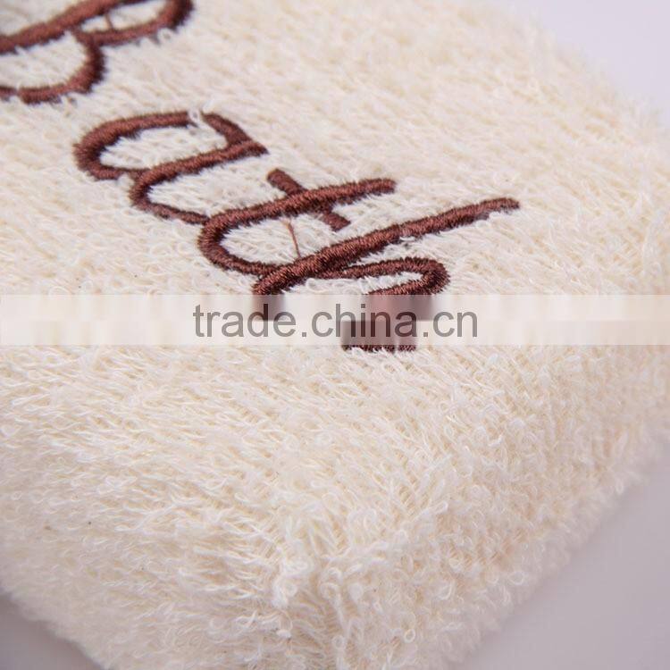 Wholesale cuboid exfoliating loofah pads spa and shower body bath scrubber sponge